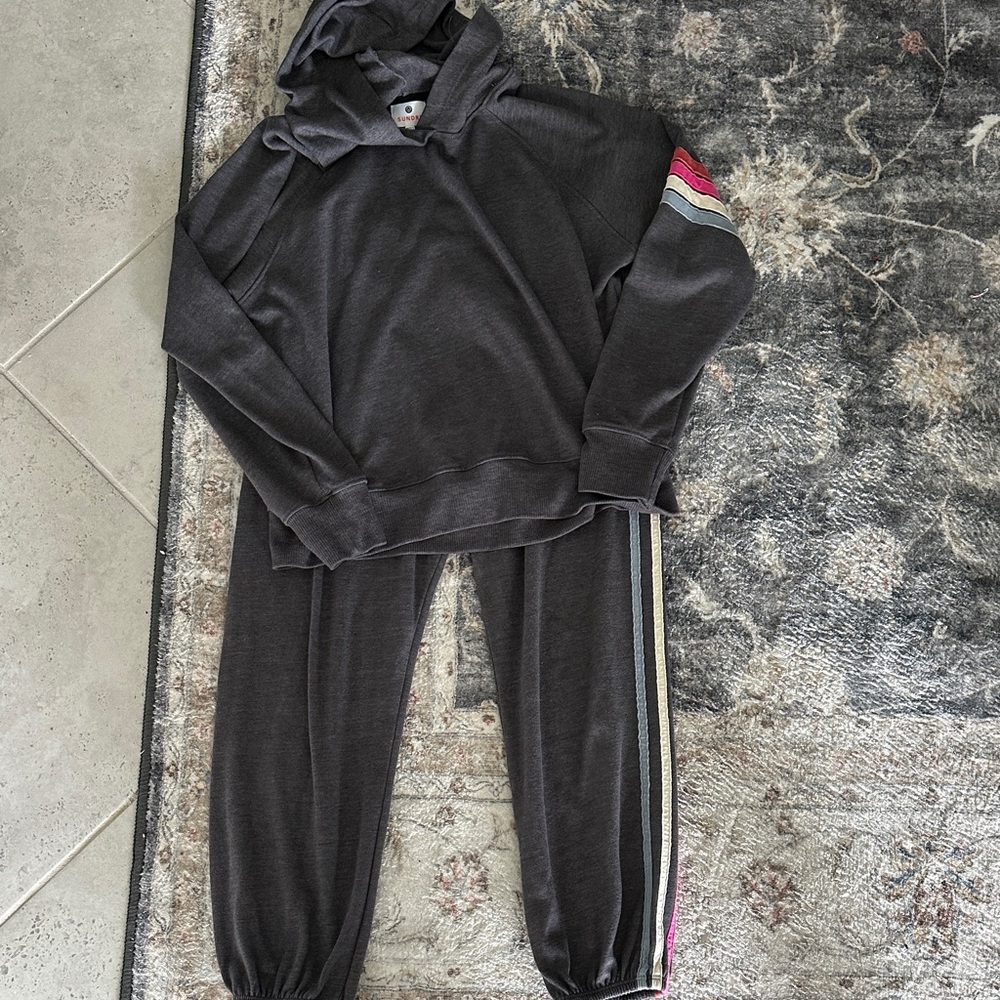 Anthropologie Sundry Size 1 Dark Charcoal Gray Set